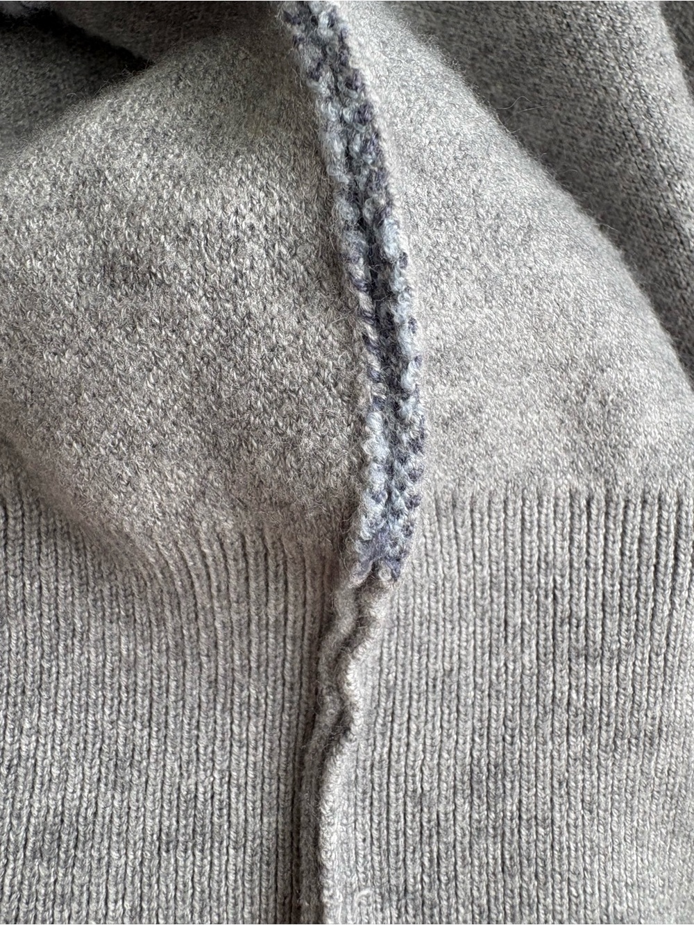 Altar’d State 1989 Cropped Sweater Gray Varsity Pullover Small Soft Cozy Preppy - Picture 7 of 10